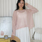 MaryAnn Sheer Knit Top (Pink)