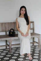 Nadine A-Line Maxi Dress (Cream)