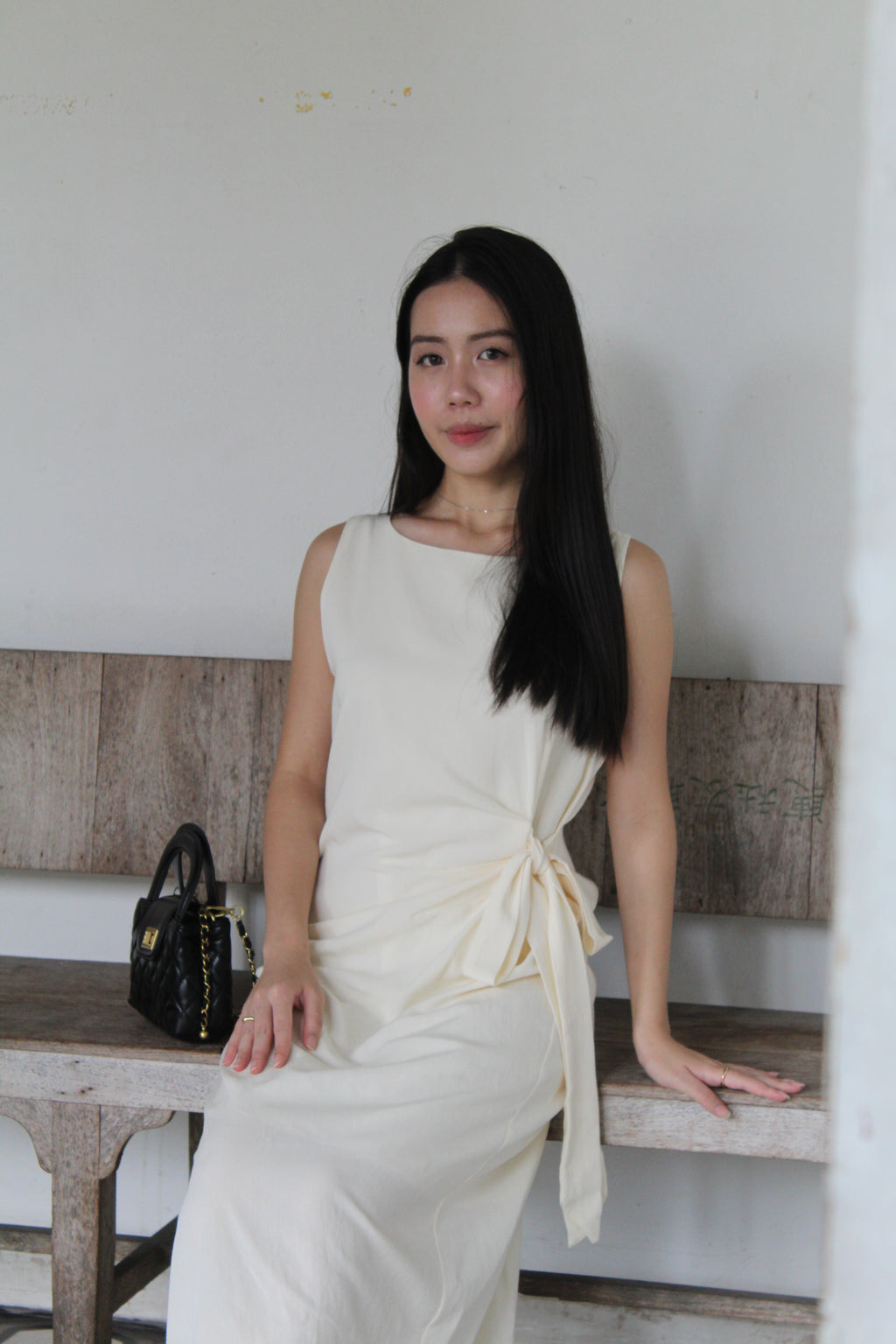 Nadine A-Line Maxi Dress (Cream)