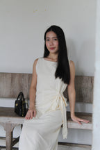 Nadine A-Line Maxi Dress (Cream)