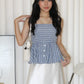 Hadia Stripes Flare Tube Top (Blue)