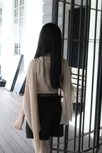 Yuna Chiffon Sash Top (Khaki)