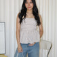 Hadia Stripes Flare Tube Top (Blue)