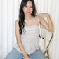 Hadia Stripes Flare Tube Top (Blue)