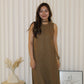 Erin Straight Midaxi Dress (Brown)