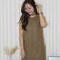 Erin Straight Midaxi Dress (Brown)