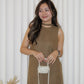 Erin Straight Midaxi Dress (Brown)