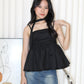 Neree Camisole Flare Top (White)