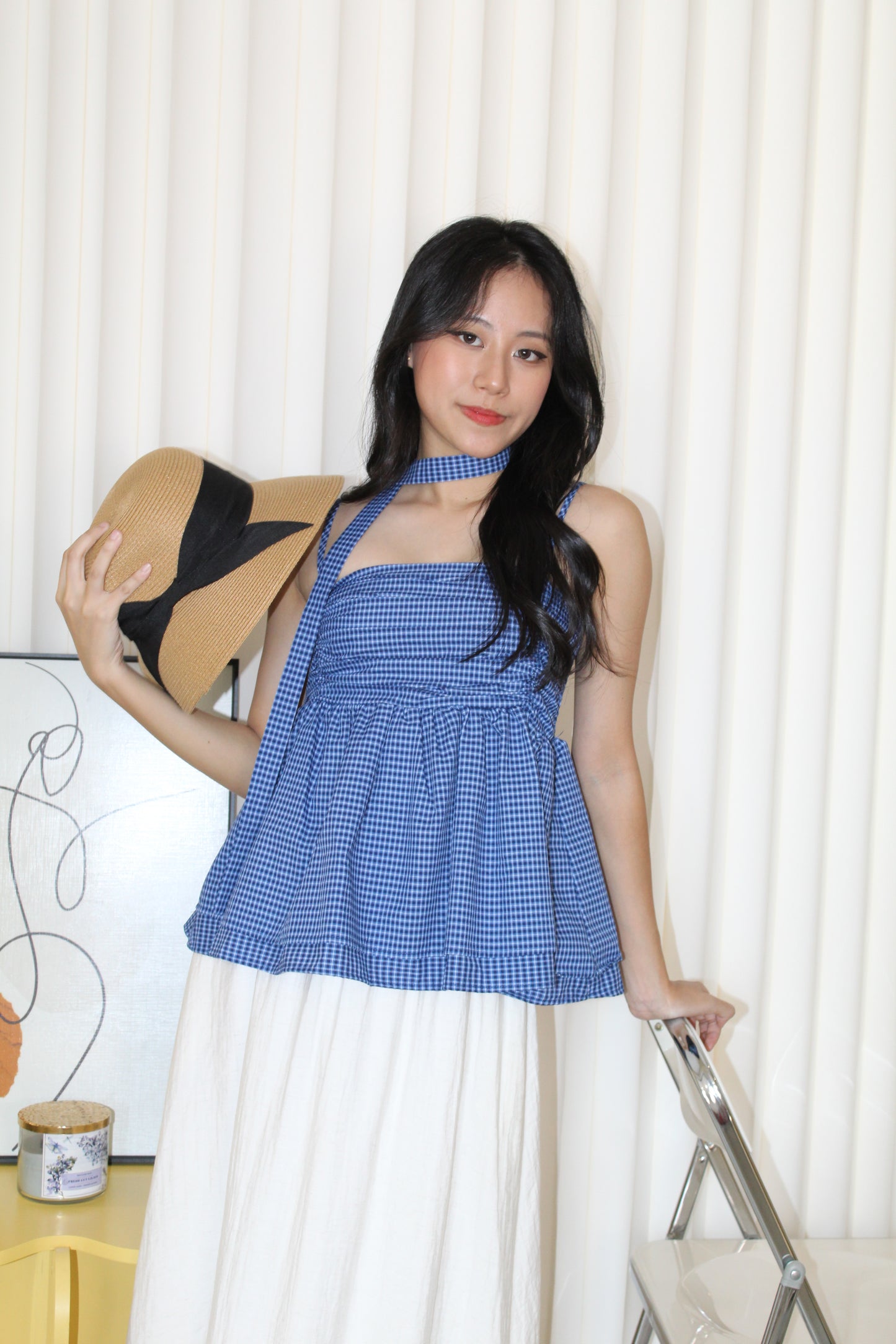 Neree Camisole Flare Top (White)