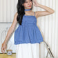 Neree Camisole Flare Top (White)