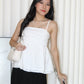 Neree Camisole Flare Top (White)