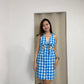 Arlene V-Neck Collared Dress (Blue)