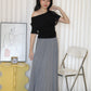 Solena Flare Maxi Skirt (Grey)