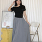 Solena Flare Maxi Skirt (Grey)