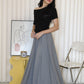 Solena Flare Maxi Skirt (Grey)