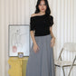 Solena Flare Maxi Skirt (Grey)