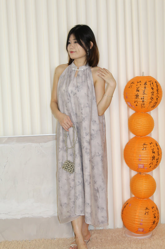 Emily Flare Midaxi Dress (Grey)