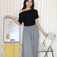 Prunelle Asymmetric Top (Black)