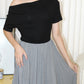 Prunelle Asymmetric Top (Black)