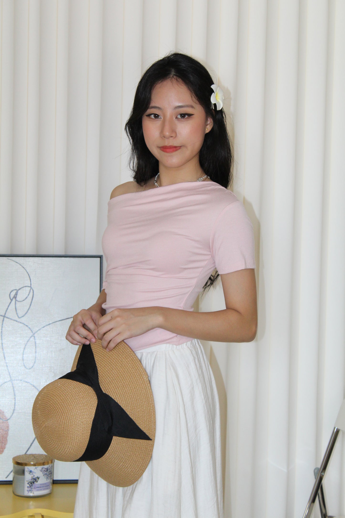 Prunelle Asymmetric Top (Black)