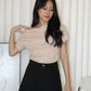 Prunelle Asymmetric Top (Black)
