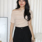 Prunelle Asymmetric Top (Black)