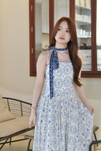 Ginevra Floral Midaxi Dress (Blue)