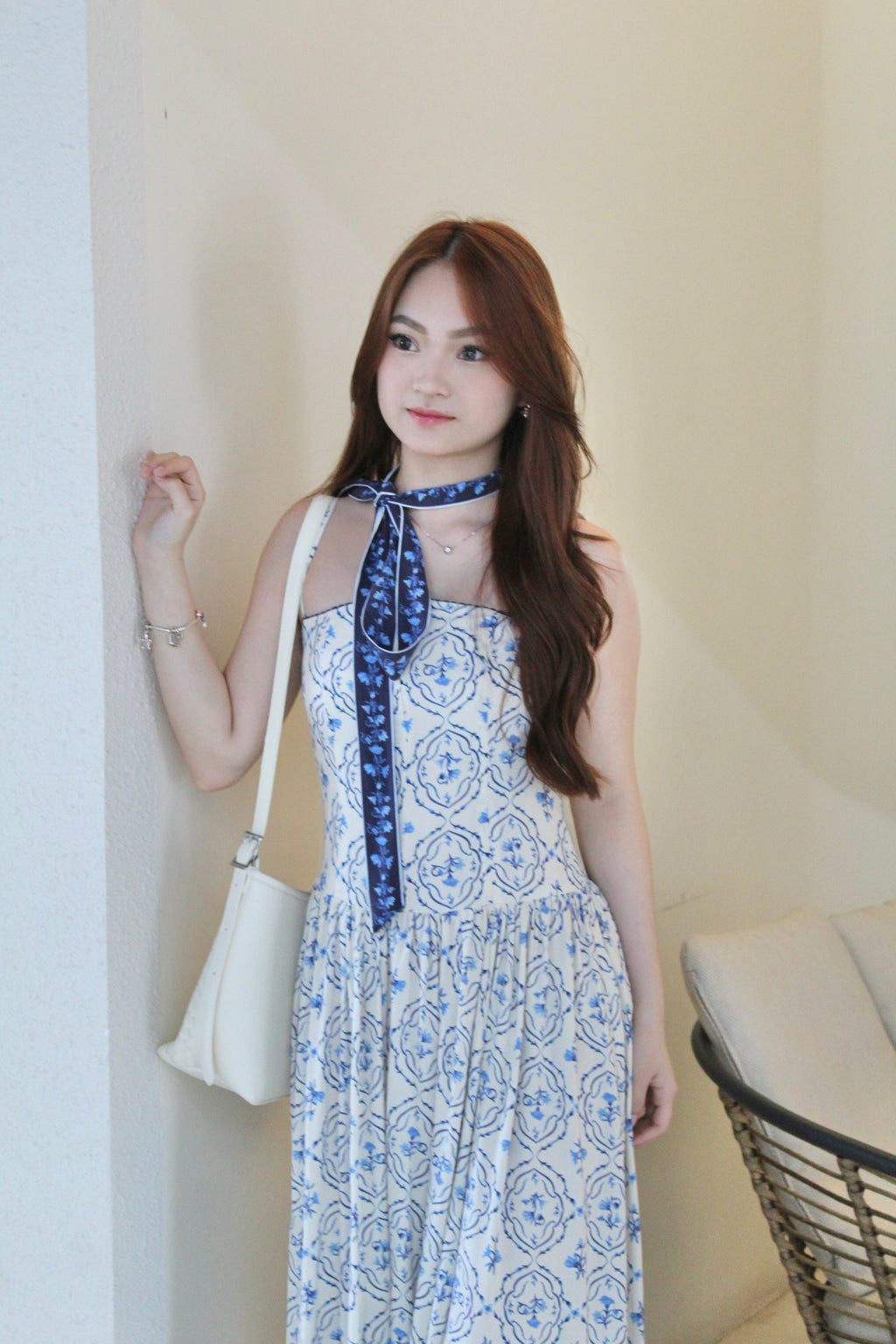 Ginevra Floral Midaxi Dress (Blue)