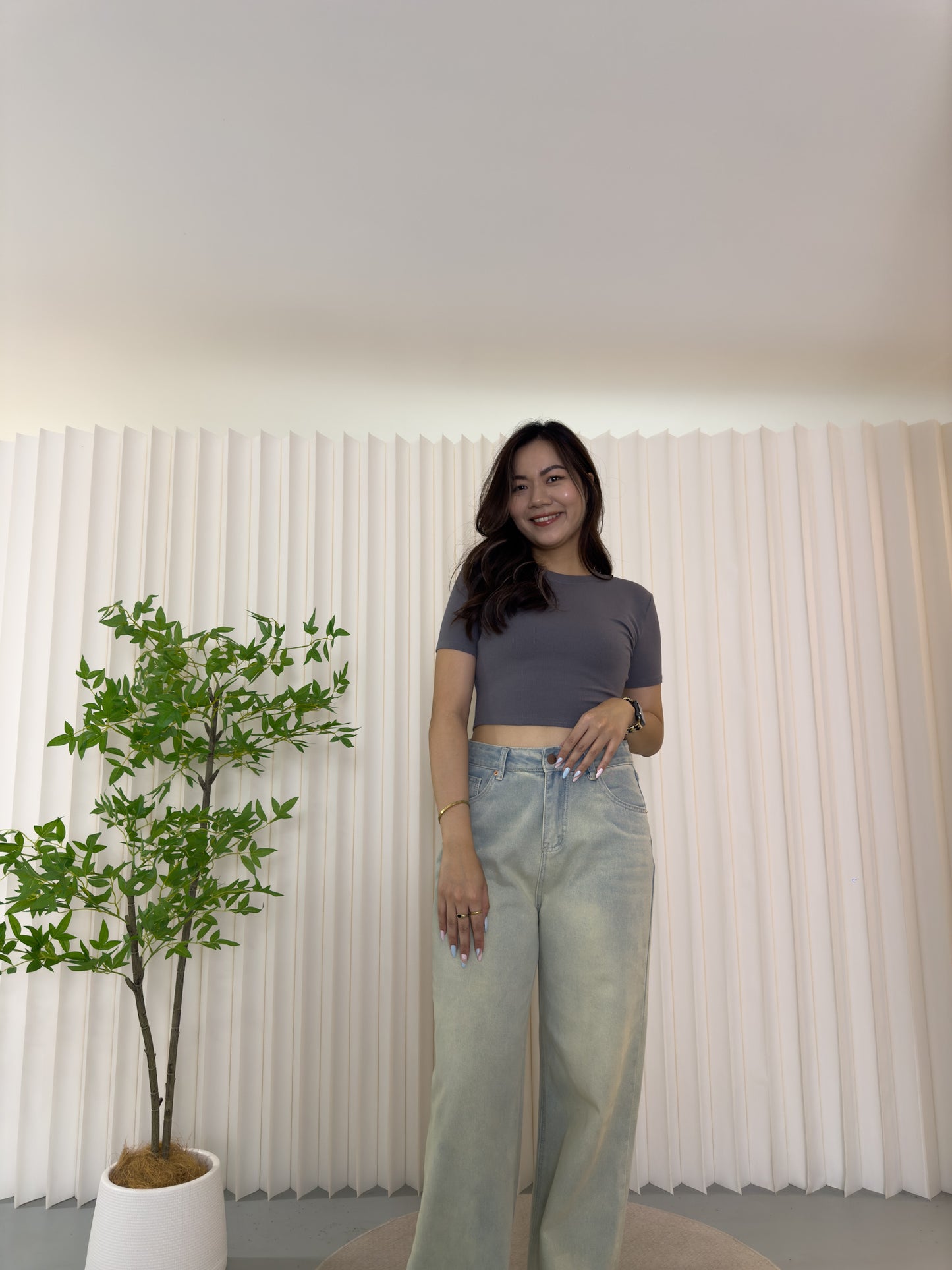 Jessica Crop Top (Blue)