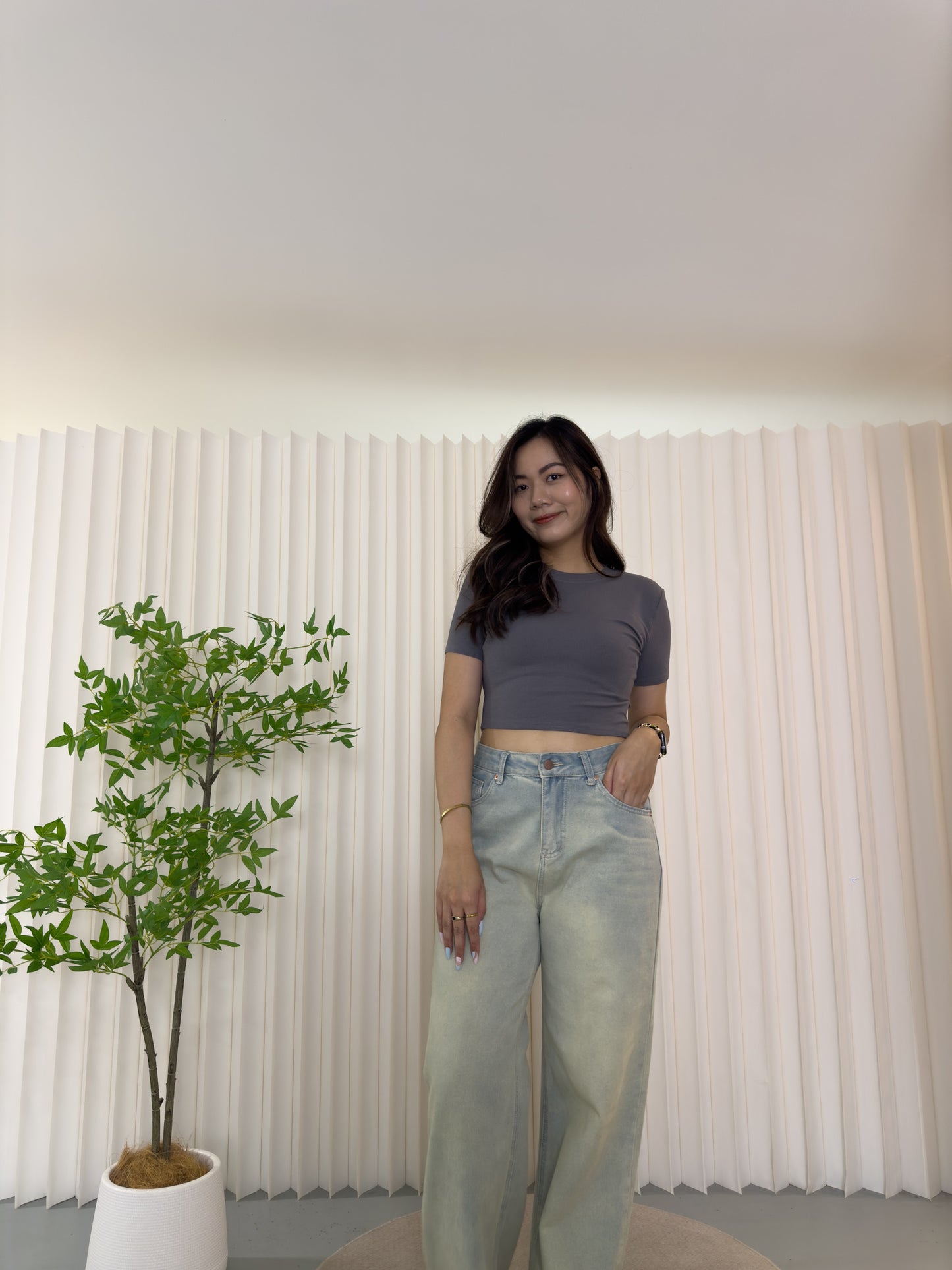 Jessica Crop Top (Blue)