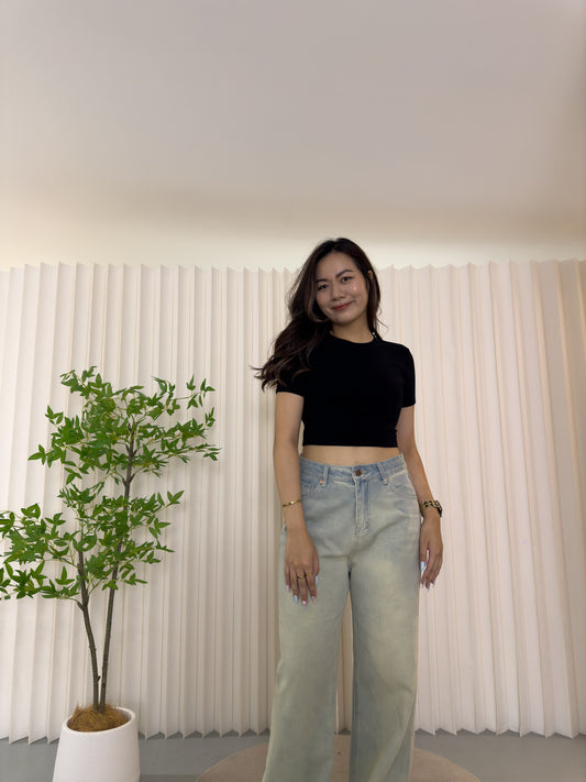 Jessica Crop Top (Black)