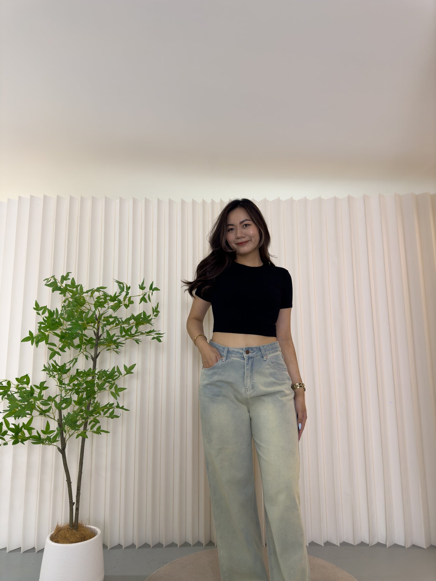 Jessica Crop Top (Blue)