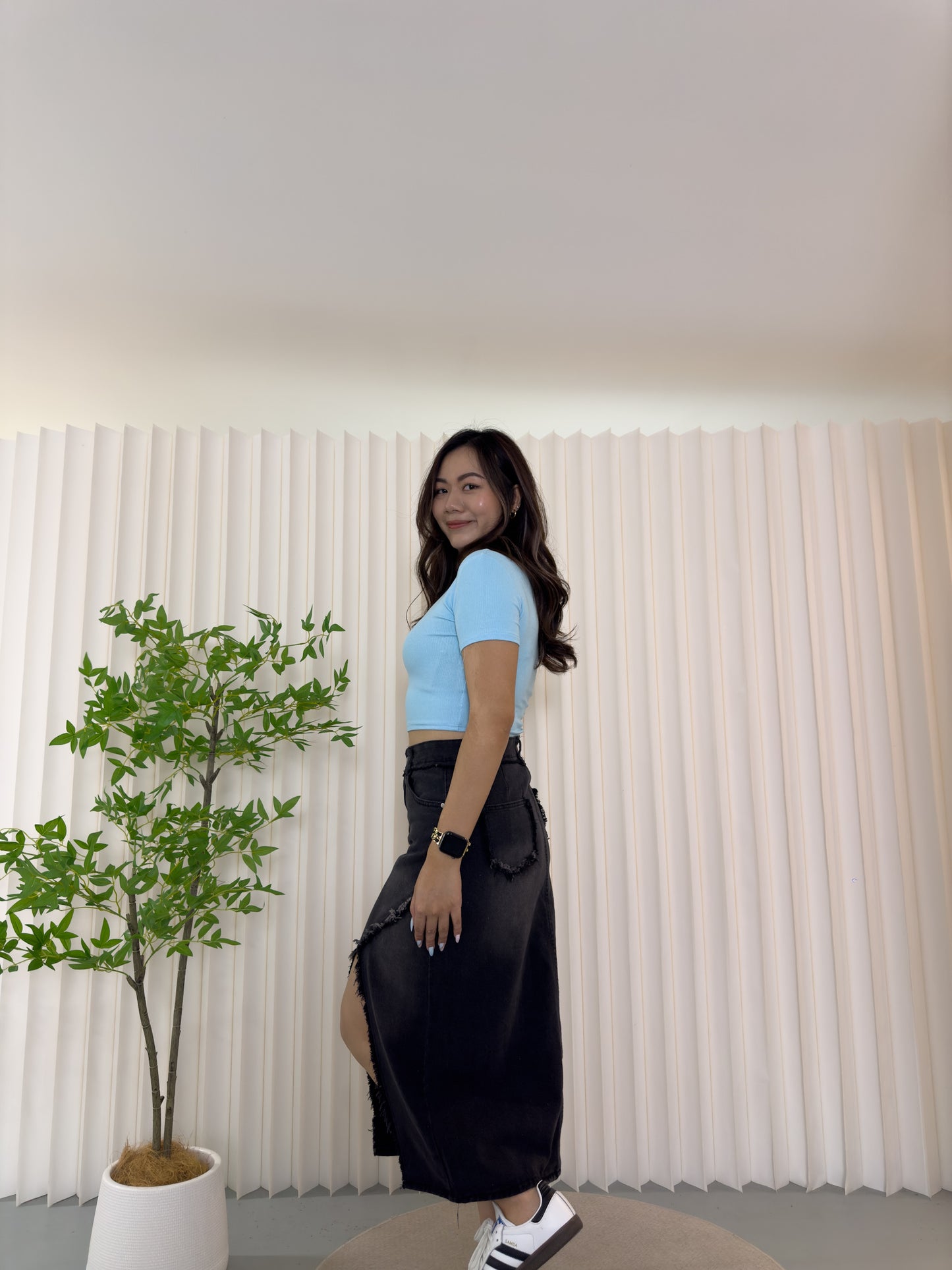 Jessica Crop Top (Blue)