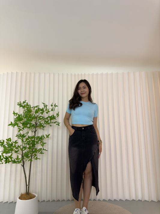 Jessica Crop Top (Blue)