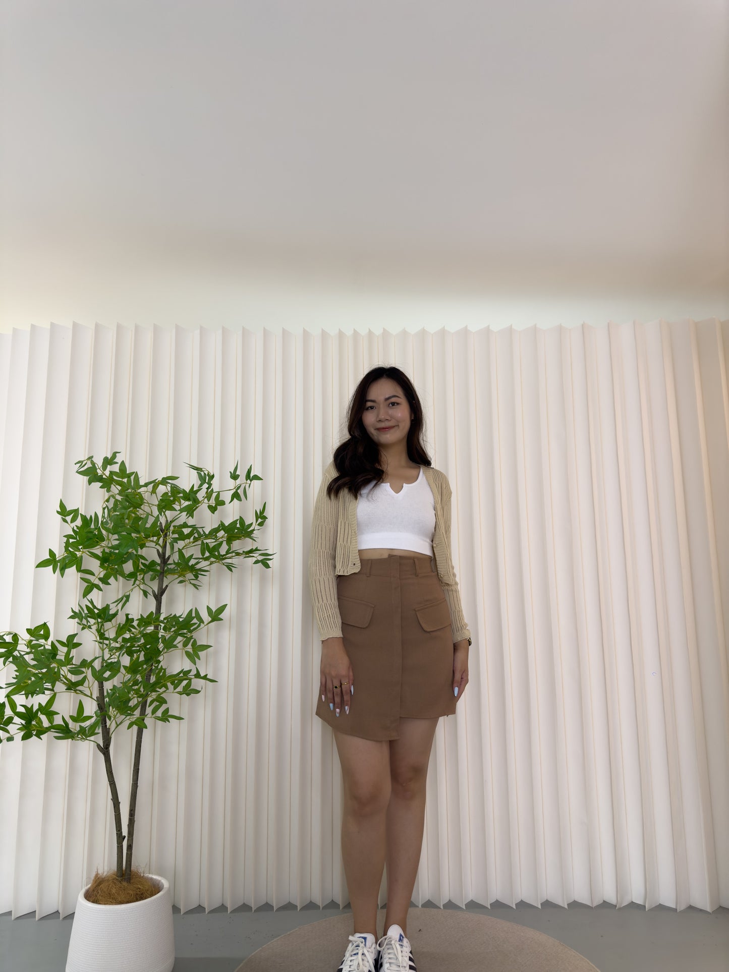 Megan Irregular Skirt with Inner Pants