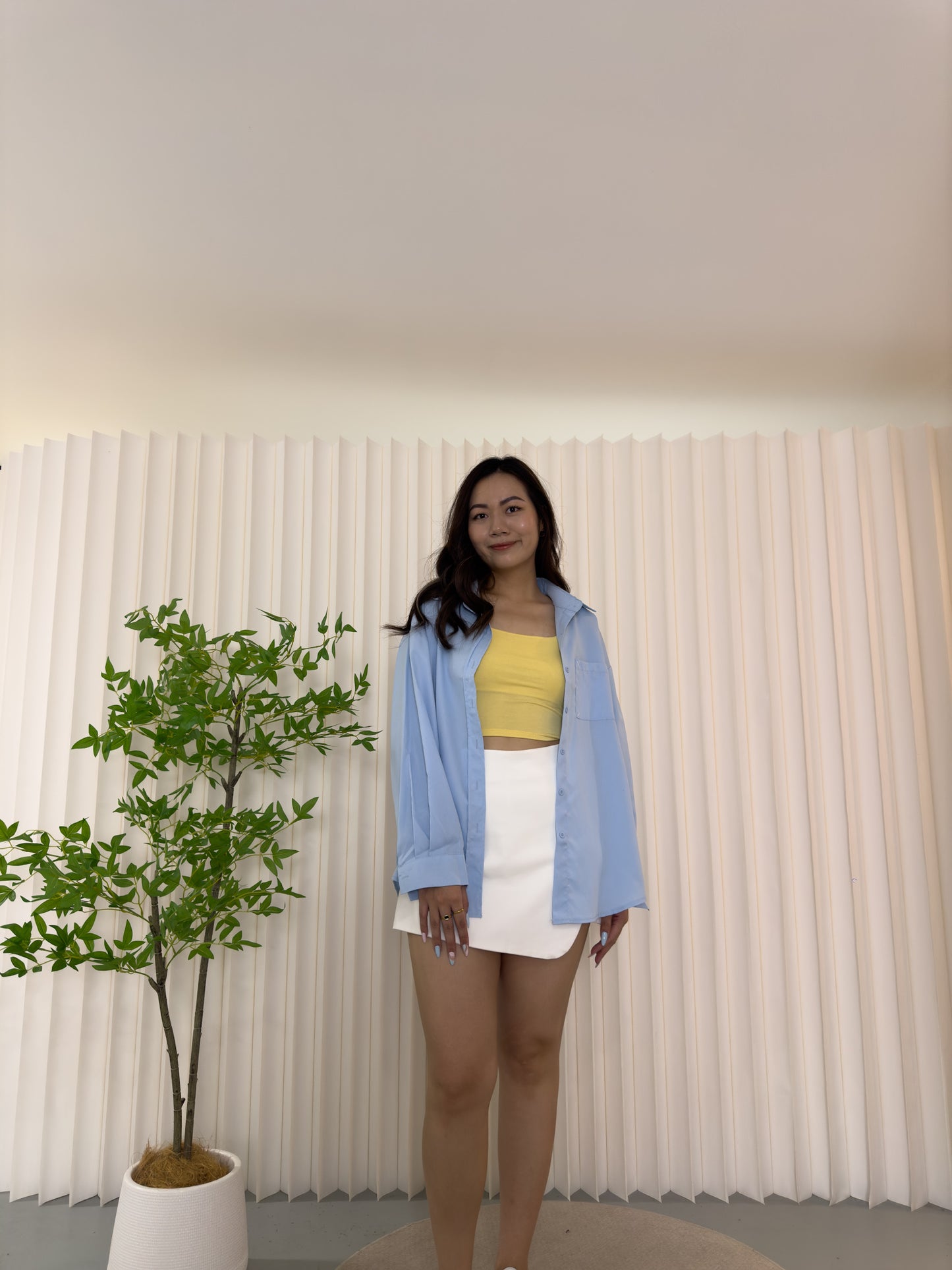 Amelia Oversize Blouse (Blue)