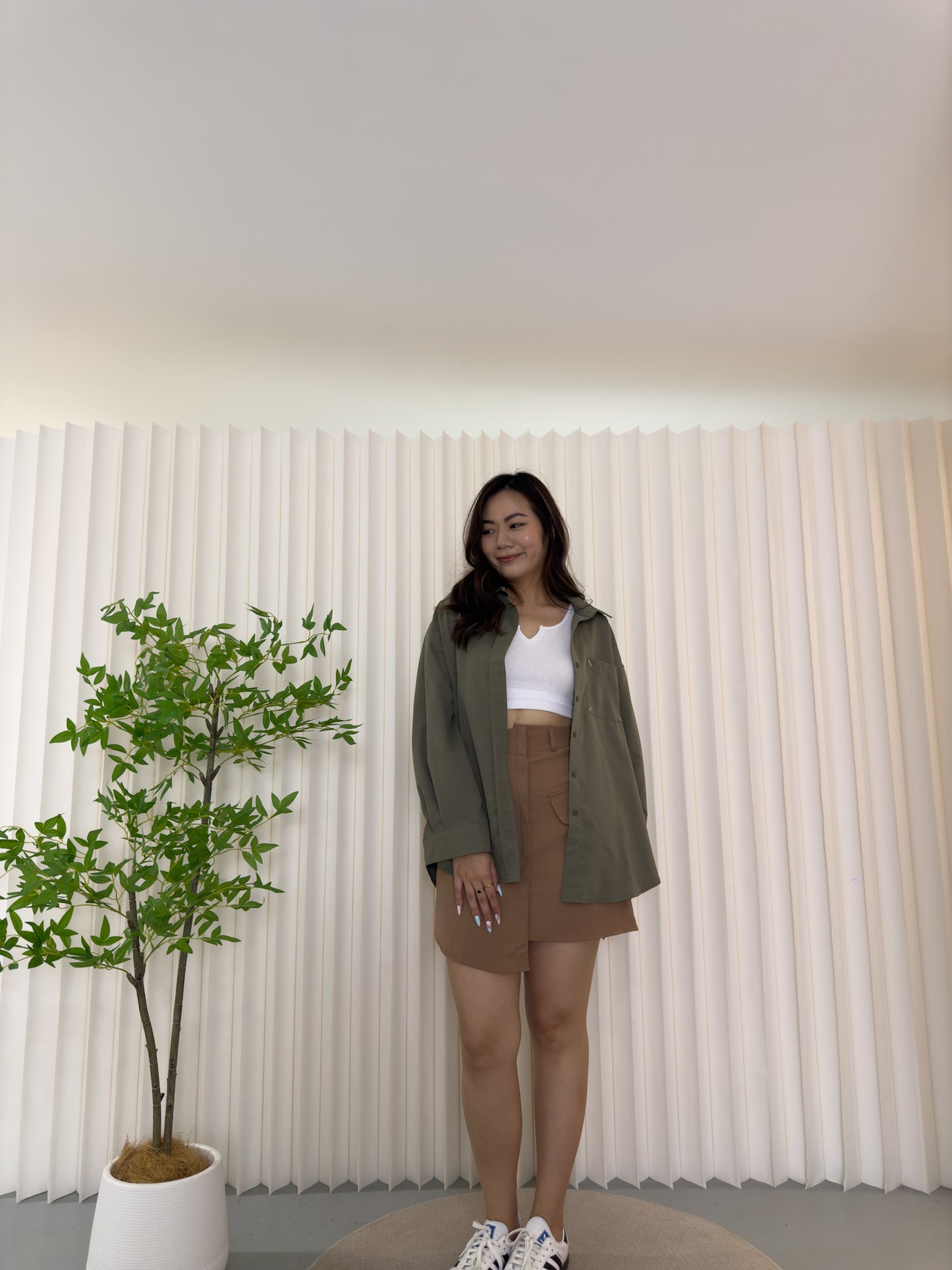 Amelia Oversize Blouse (Green)