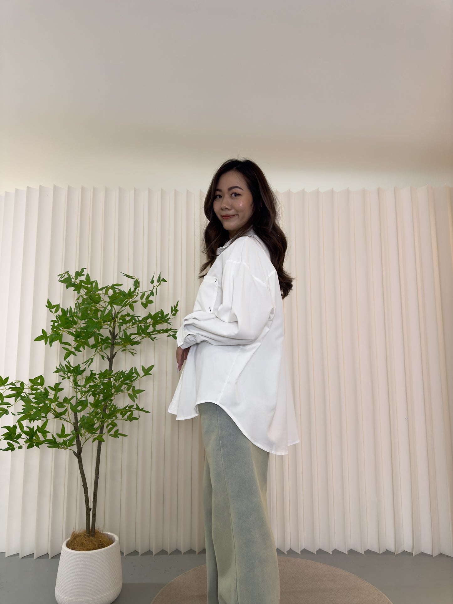 Amelia Oversize Blouse (White)