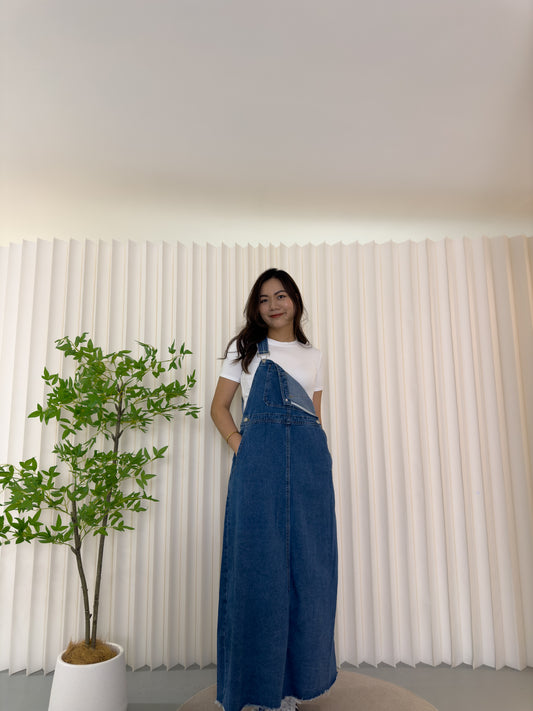 Madalyn Denim Jumper Maxi Dress