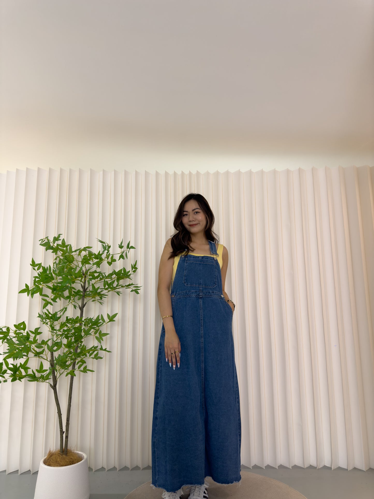 Madalyn Denim Jumper Maxi Dress