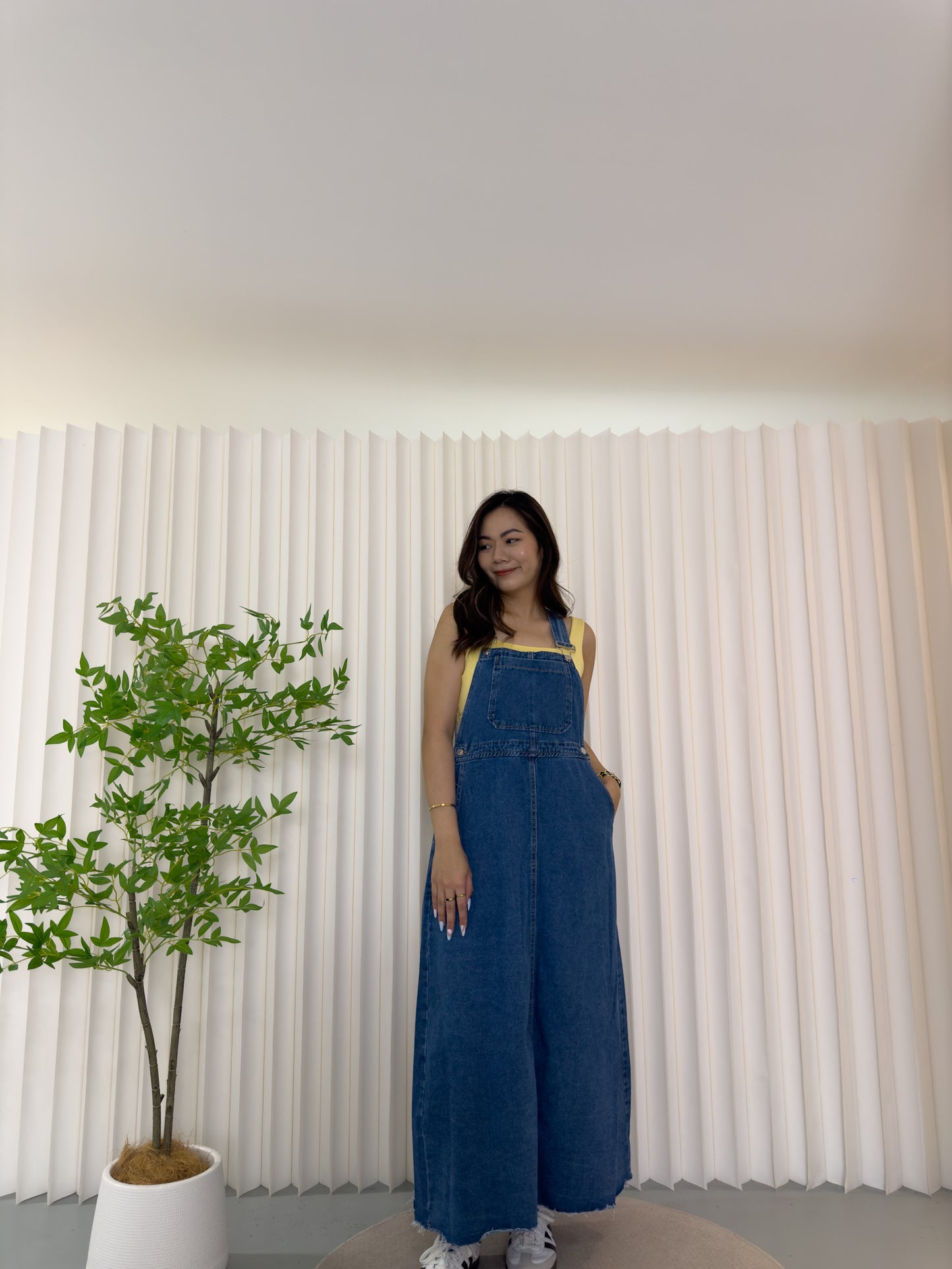 Madalyn Denim Jumper Maxi Dress