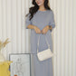Arlette Knit Two Piece Skirt Set (Cream)