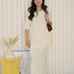 Arlette Knit Two Piece Skirt Set (Cream)