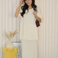 Arlette Knit Two Piece Skirt Set (Cream)