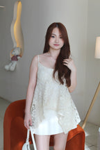 Erin High Waisted Mini Skirt (White)