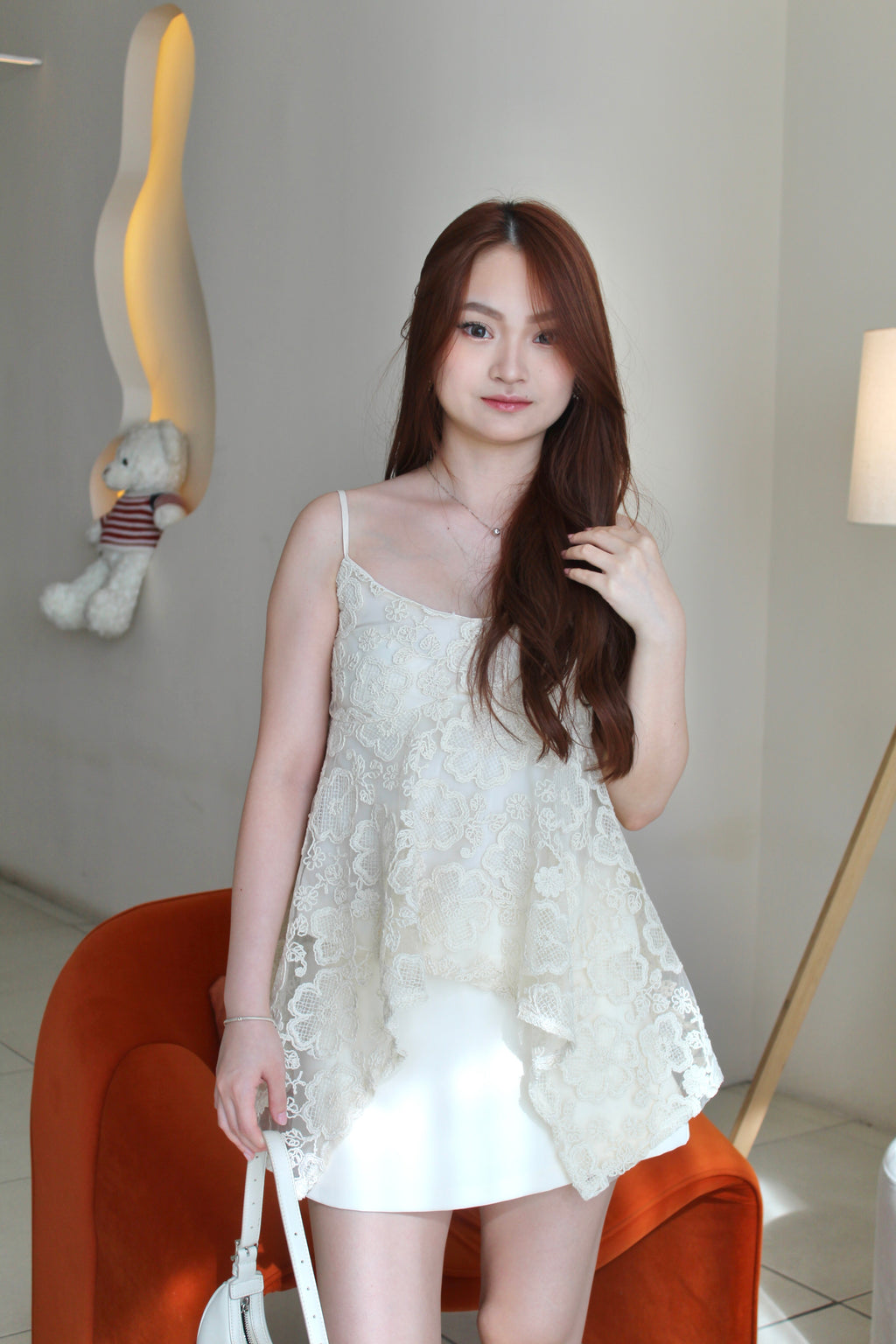 Jocelyn Embroidered Flare Top (Brown)