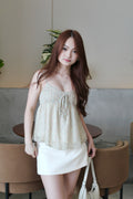 Bella Floral Cami Top (Cream)