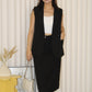 Orien Suit Vest Top (Black)