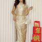 Nicky Jacquard Cheongsam Set (Gold)