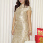 Nicky Jacquard Cheongsam Set (Gold)